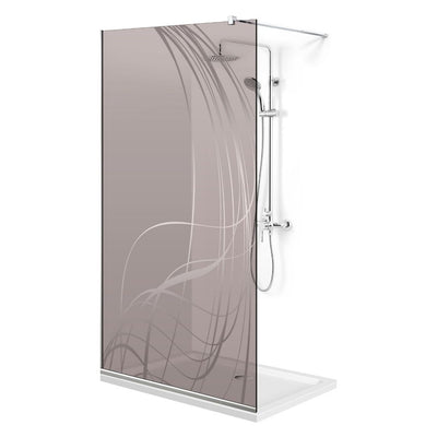 Zuhanyfal Walk-in, Zuhanyfal Rozsdamentes acél, #Bronz #Bronz
