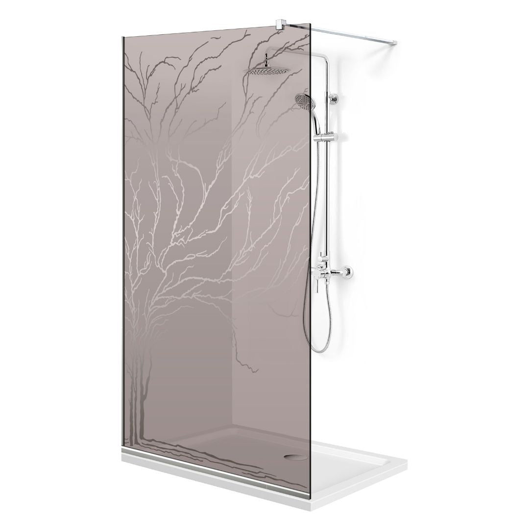 Paravan dus Walk-in, Perete dus  Inox, #Bronz #Bronz