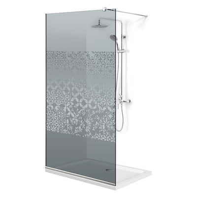 Zuhanyfal Walk-in, Zuhanyfal Rozsdamentes acél, #Szürke #Szürke