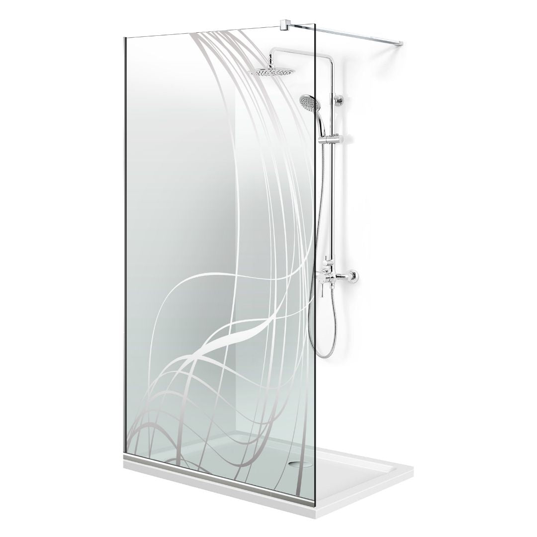 Zuhanyfal Walk-in, Zuhanyfal Rozsdamentes acél, #Átlátszó #Víztiszta