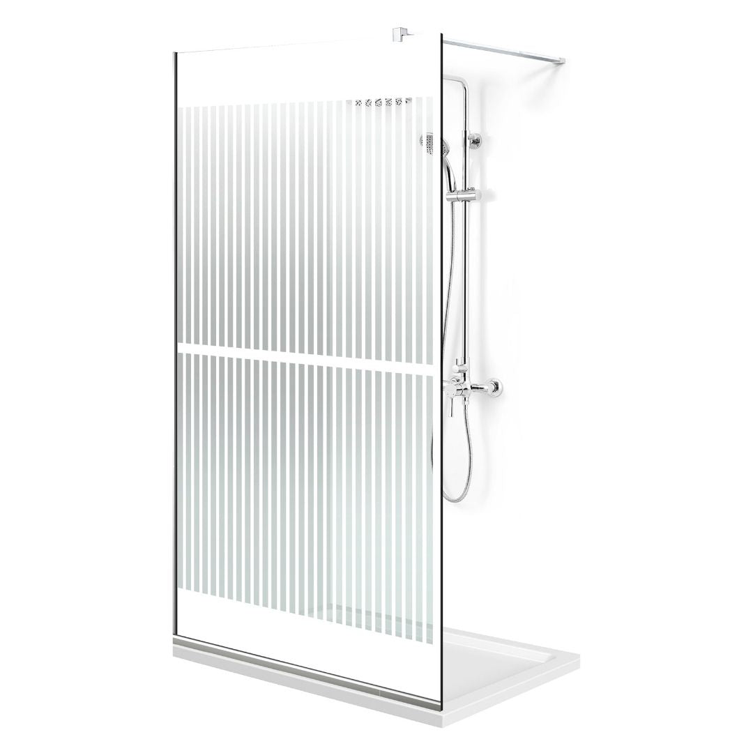 Zuhanyfal Walk-in, Zuhanyfal Rozsdamentes acél, #Átlátszó #Víztiszta