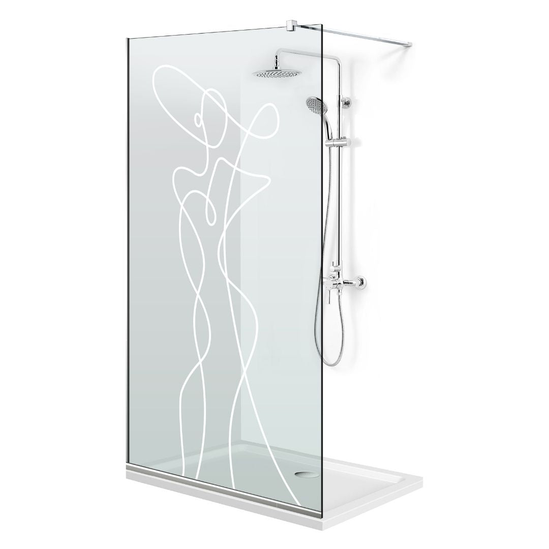 Paravan dus Walk-in, Perete dus  Inox, #Clara #Víztiszta