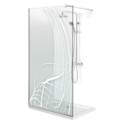 Zuhanyfal Walk-in, Zuhanyfal Rozsdamentes acél, #Átlátszó #Víztiszta
