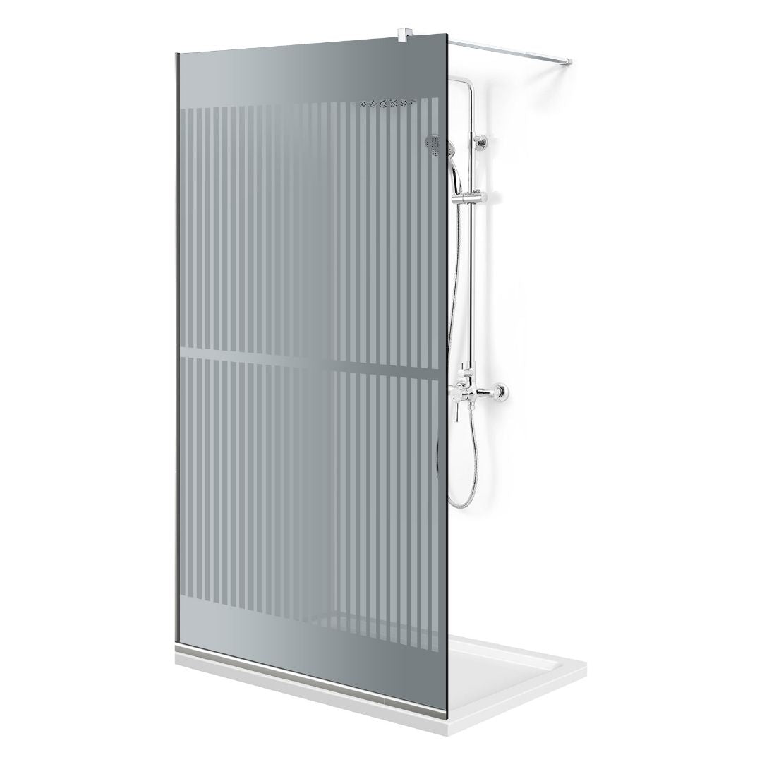 Zuhanyfal Walk-in, Zuhanyfal Rozsdamentes acél, #Szürke #Szürke