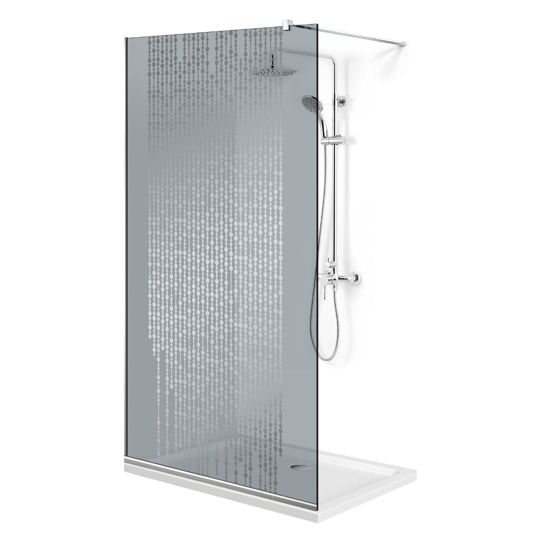Zuhanyfal Walk-in, Zuhanyfal Rozsdamentes acél, #Szürke #Szürke