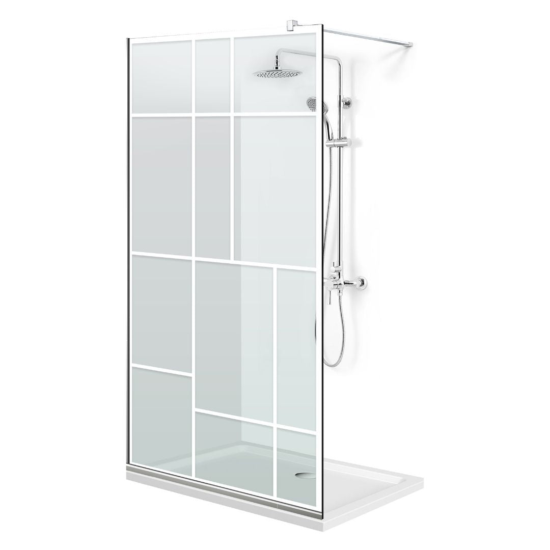 Zuhanyfal Walk-in, Zuhanyfal Rozsdamentes acél, #Átlátszó #Víztiszta