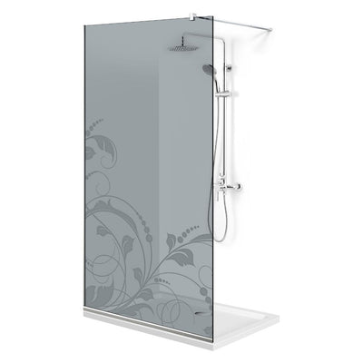 Zuhanyfal Walk-in, Zuhanyfal Rozsdamentes acél, #Szürke #Szürke