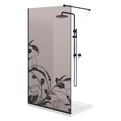 Zuhanyfal Walk-in, fekete zuhanyfal, #Bronz #Bronz