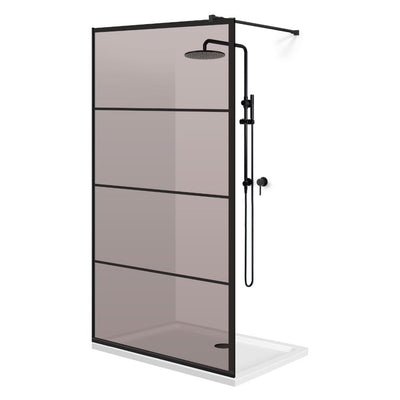 Zuhanyfal Walk-in, fekete zuhanyfal, #Bronz #Bronz
