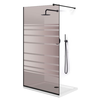 Zuhanyfal Walk-in, fekete zuhanyfal, #Bronz #Bronz