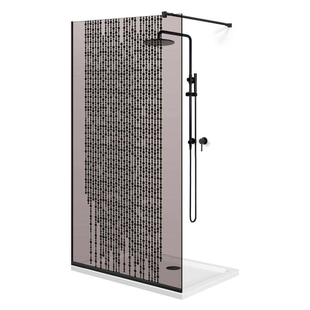 Zuhanyfal Walk-in, fekete zuhanyfal, #Bronz #Bronz