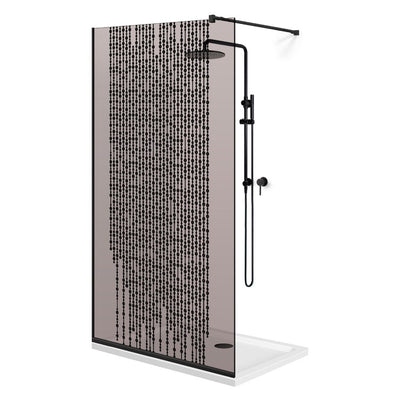 Zuhanyfal Walk-in, fekete zuhanyfal, #Bronz #Bronz