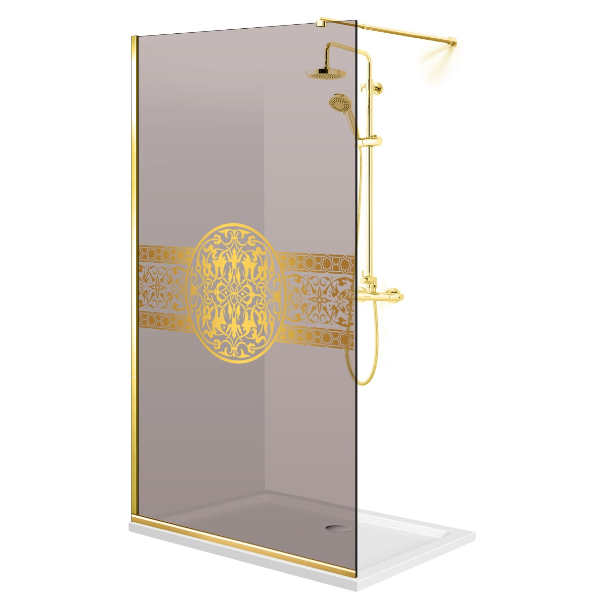 Zuhanyfal Walk-in, zuhanyfal Arany, #Bronz #Bronz