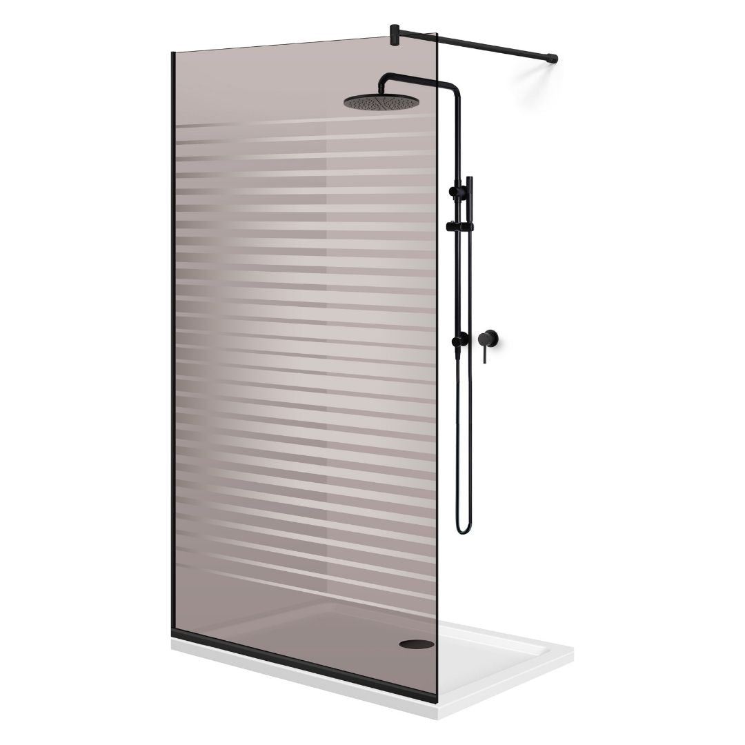 Zuhanyfal Walk-in, fekete zuhanyfal, #Bronz #Bronz