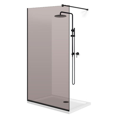Zuhanyfal Walk-in, fekete zuhanyfal, #Bronz #Bronz