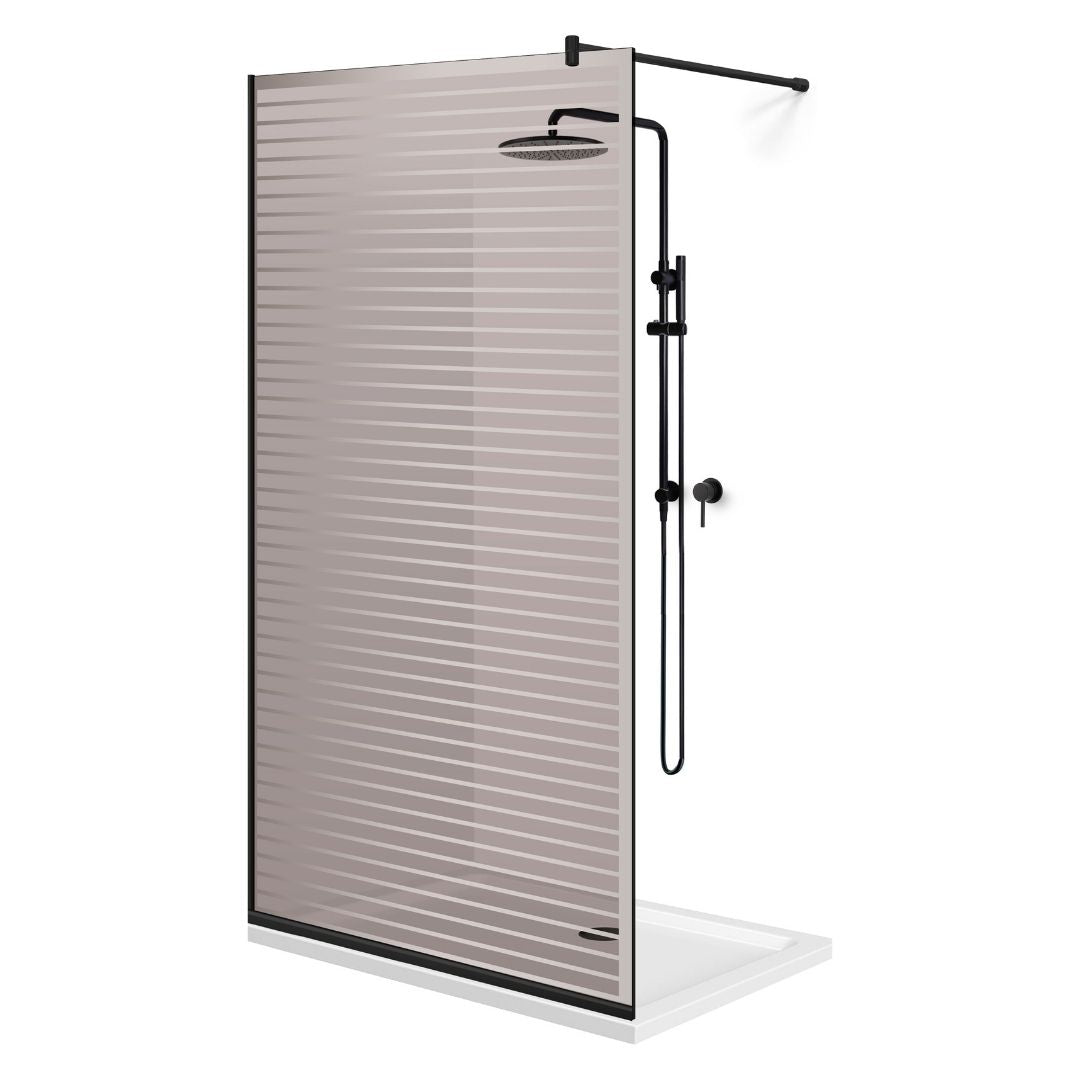 Zuhanyfal Walk-in, fekete zuhanyfal, #Bronz #Bronz