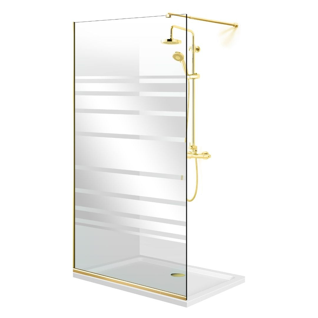 Zuhanyfal Walk-in, fekete zuhanyfal, #Átlátszó #Víztiszta