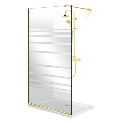 Zuhanyfal Walk-in, fekete zuhanyfal, #Átlátszó #Víztiszta