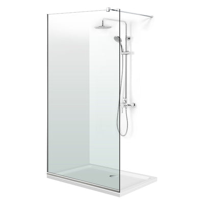 Zuhanyfal Walk-in, fekete zuhanyfal, #Átlátszó #Víztiszta
