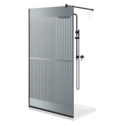 Zuhanyfal Walk-in, fekete zuhanyfal, #Szürke #Szürke