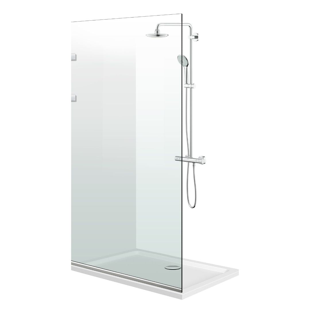 Aqua Elegance ® INOX walk-in zuhanyfal, teljes rozsdamentes acél szerelvények, átlátszó, biztonsági üveg