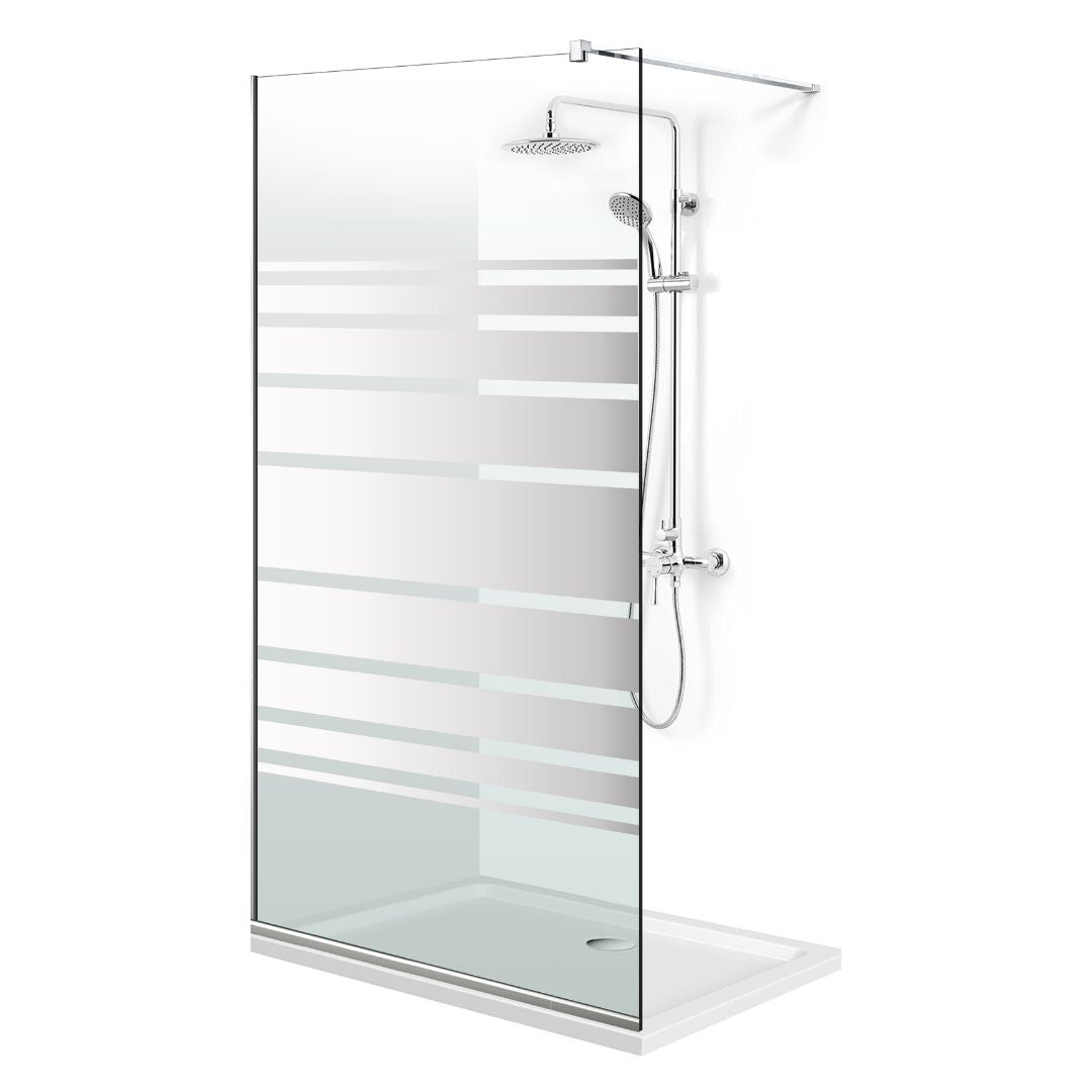 Zuhanyfal Walk-in, fekete zuhanyfal, #Átlátszó #Víztiszta