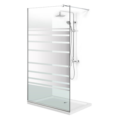 Zuhanyfal Walk-in, fekete zuhanyfal, #Átlátszó #Víztiszta