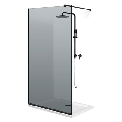 Zuhanyfal Walk-in, fekete zuhanyfal, #Szürke #Szürke