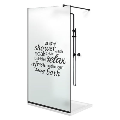 Zuhanyfal Walk-in, fekete zuhanyfal, #Matt #Matt