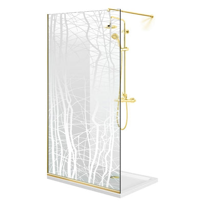 Zuhanyfal Walk-in, zuhanyfal Arany, #Átlátszó #Víztiszta