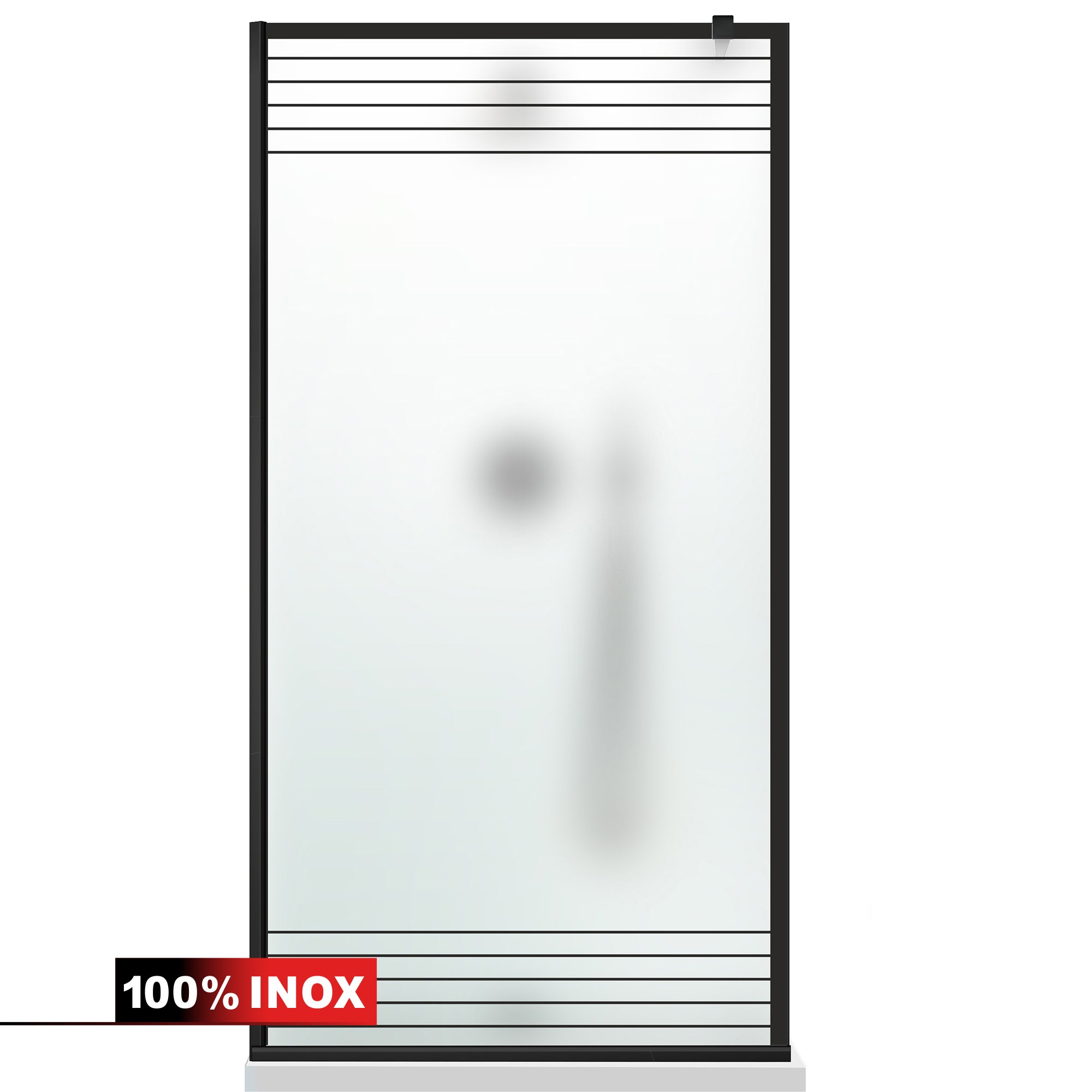 Zuhanyfal Walk-in, fekete zuhanyfal, #Matt #Matt