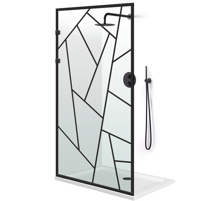 Zuhanyfal Walk-in, Zuhanyfal Rozsdamentes acél, #Átlátszó #Víztiszta