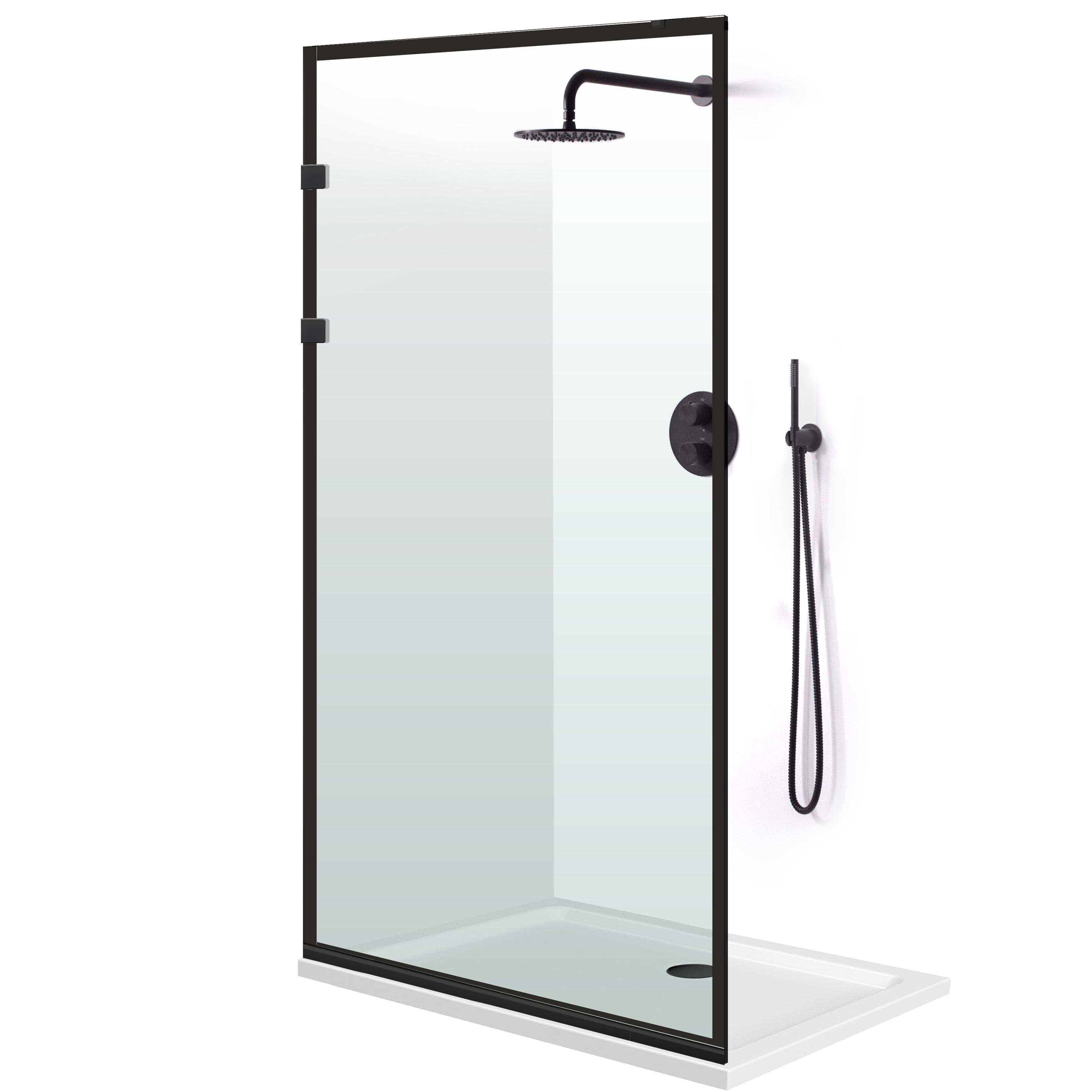 Zuhanyfal Walk-in, Zuhanyfal Rozsdamentes acél, #Átlátszó #Víztiszta
