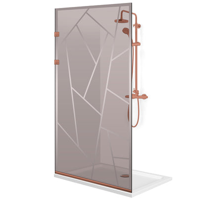 Zuhanyfal Walk-in, Zuhanyfal Rozsdamentes acél, réz #Bronz