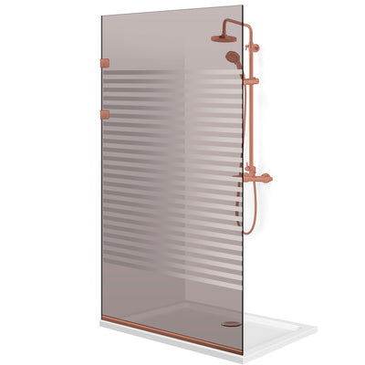 Zuhanyfal Walk-in, Zuhanyfal Rozsdamentes acél, réz #Bronz