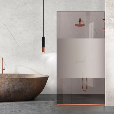 Zuhanyfal Walk-in, Zuhanyfal Rozsdamentes acél, réz #Bronz