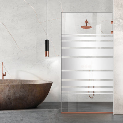 Zuhanyfal Walk-in, Rozsdamentes acél zuhanyfal, matt fekete, #Átlátszó #Víztiszta