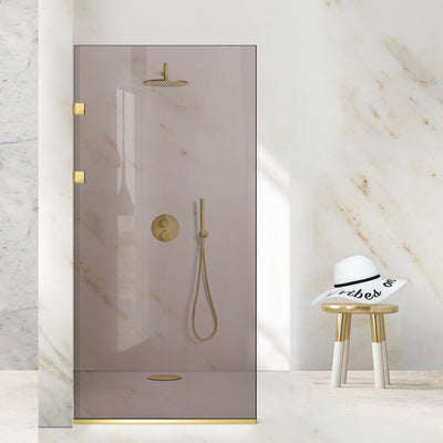 Zuhanyfal Walk-in, Zuhanyfal Rozsdamentes acél, arany #Bronz