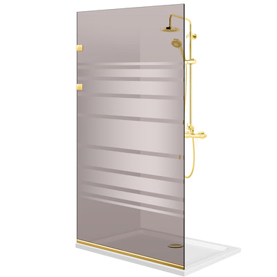 Zuhanyfal Walk-in, Zuhanyfal Rozsdamentes acél, arany #Bronz