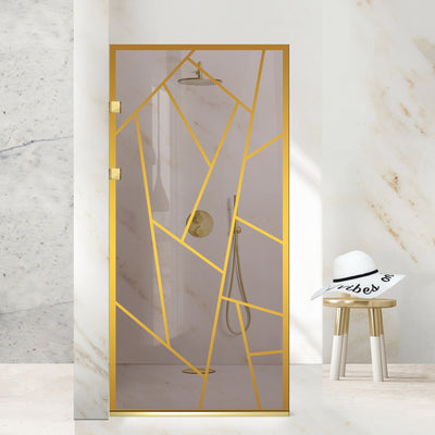Zuhanyfal Walk-in, Zuhanyfal Rozsdamentes acél, arany #Bronz