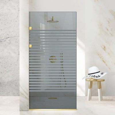 Zuhanyfal Walk-in, Rozsdamentes acél zuhanyfal, arany #Szürke