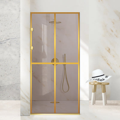 Zuhanyfal Walk-in, Zuhanyfal Rozsdamentes acél, arany #Bronz