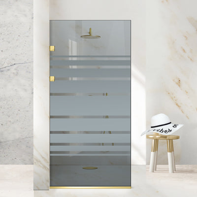 Zuhanyfal Walk-in, Rozsdamentes acél zuhanyfal, arany #Szürke