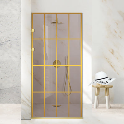 Zuhanyfal Walk-in, Zuhanyfal Rozsdamentes acél, arany #Bronz