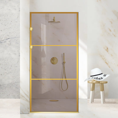Zuhanyfal Walk-in, Zuhanyfal Rozsdamentes acél, arany #Bronz