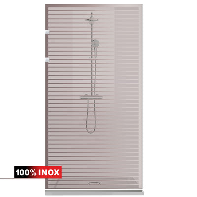 Zuhanyfal Walk-in, Zuhanyfal Rozsdamentes acél, #Bronz