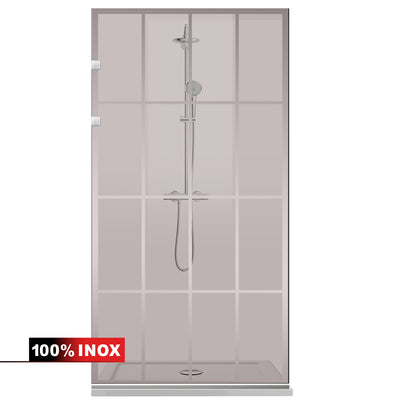 Zuhanyfal Walk-in, Zuhanyfal Rozsdamentes acél, #Bronz