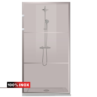 Zuhanyfal Walk-in, Zuhanyfal Rozsdamentes acél, #Bronz
