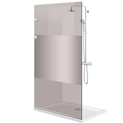 Zuhanyfal Walk-in, Zuhanyfal Rozsdamentes acél, #Bronz