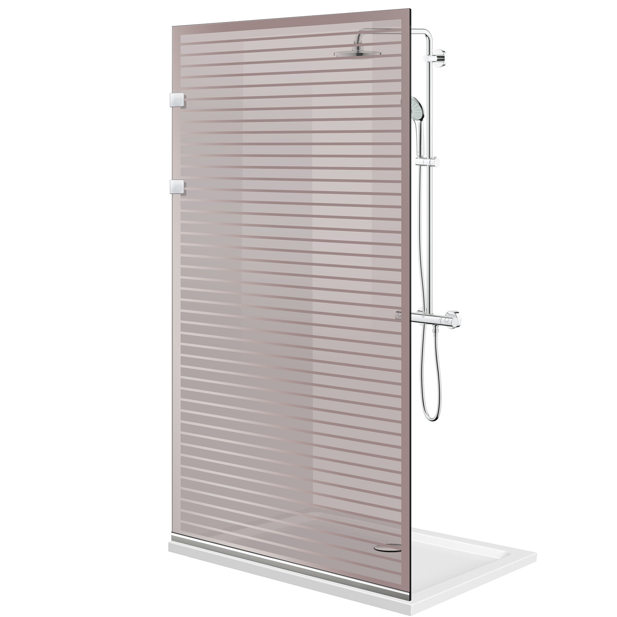 Zuhanyfal Walk-in, Zuhanyfal Rozsdamentes acél, #Bronz
